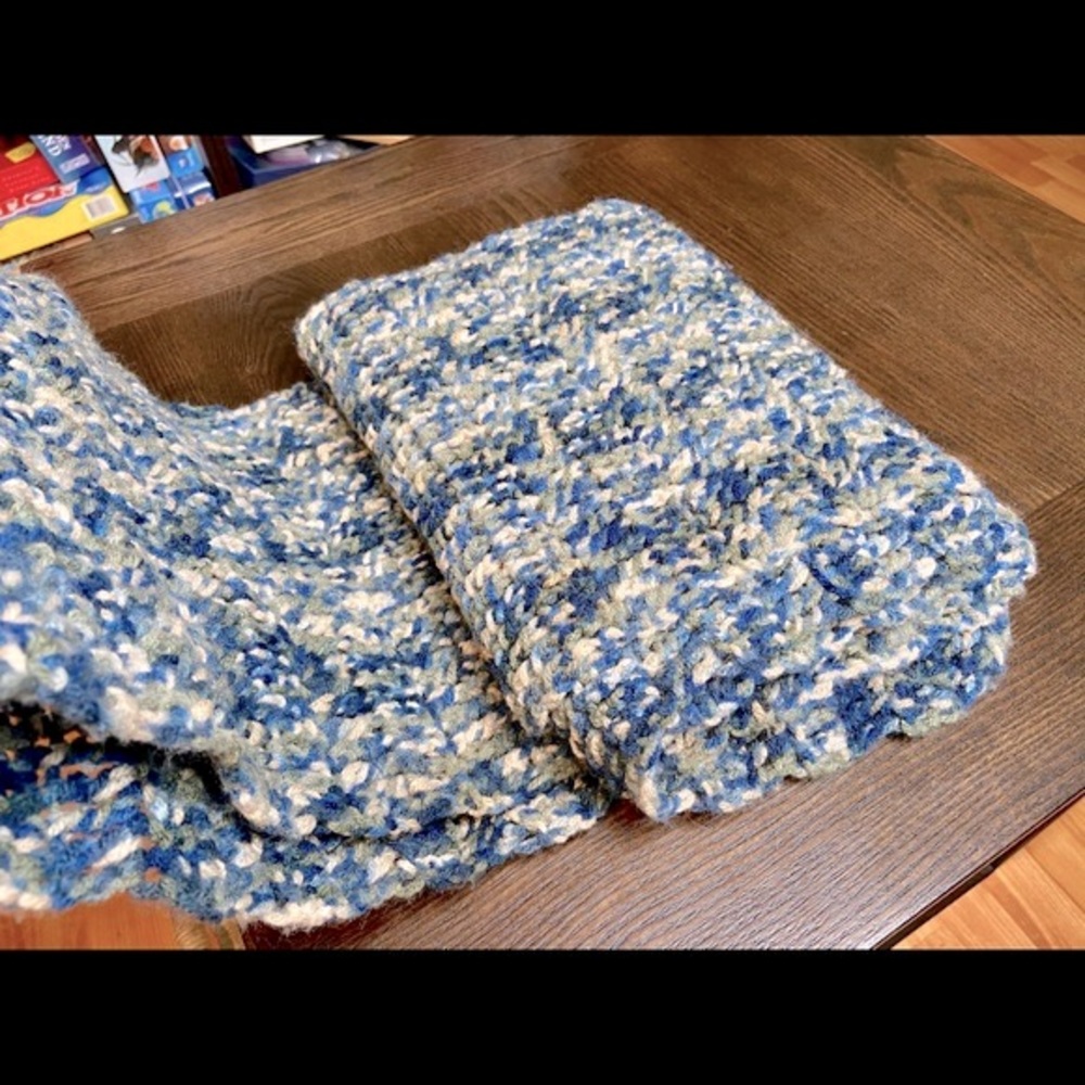 Handmade Crochet Scarves Scarf Long Wrap Large Scarf Multi Colour Winter Fall - Picture 6 of 10